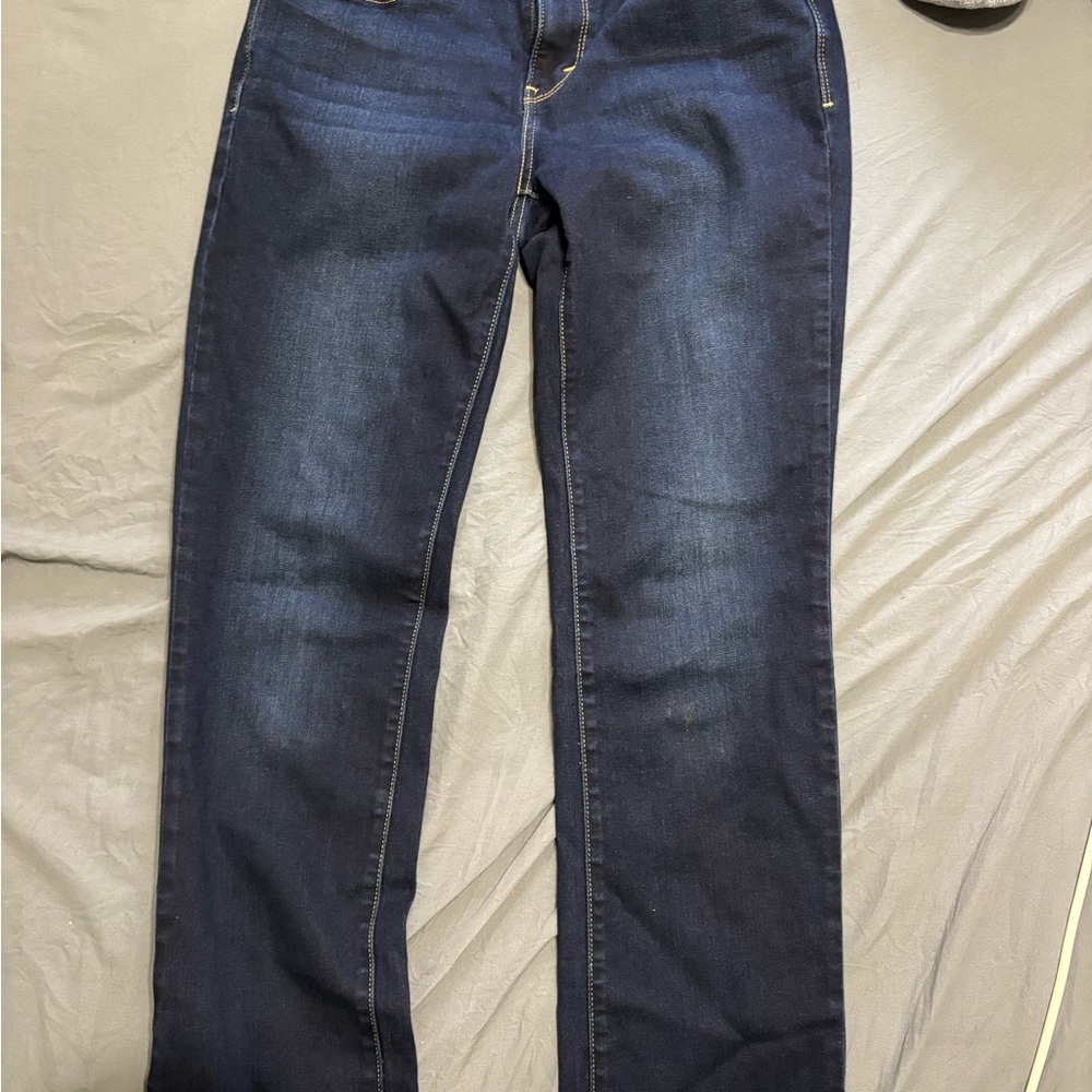 8.Levi's Dark Blue Straight Leg Women's Jeans